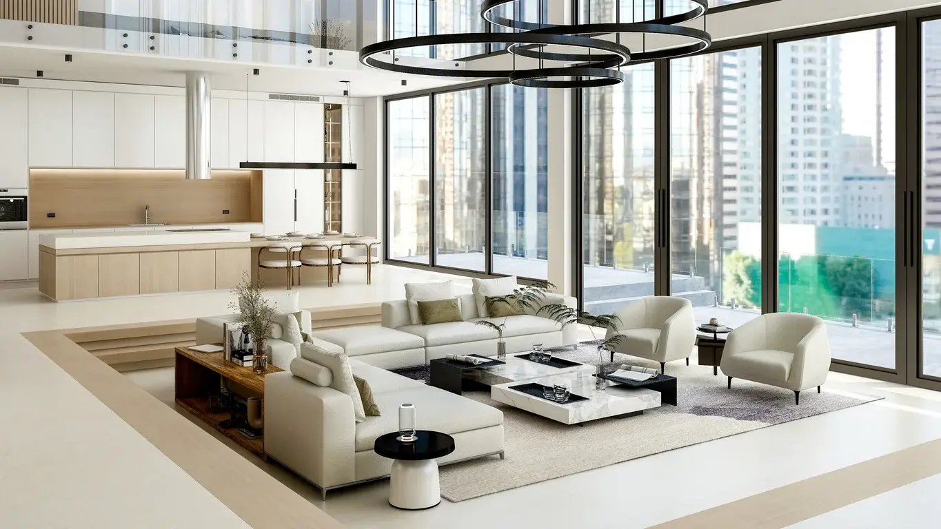 Photo de l'intérieur d'un penthouse. Utilisée dans l'article Building Partners sur le marché immobilier du Penthouse à paris et ses spécificités. Crédits iStock : Geerati. Référence de la photo :2211032095.